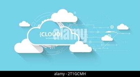 Web cloud technology, business abstract background. Stock Vector