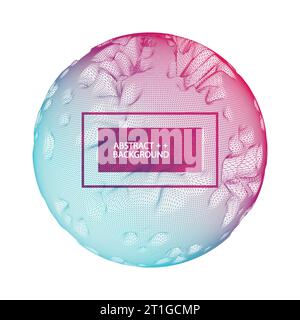 Abstract sphere background with waves. 3D surface Stock Vector Image ...