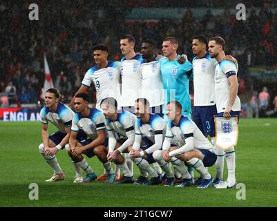 London, UK. 13th Oct, 2023. The England team at the England v Australia friendly match at Wembley Stadium, London, UK on 13th October, 2023. Credit: Paul Marriott/Alamy Live News Stock Photo