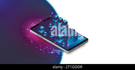Mobile security protection. Vector illustration. Stock Vector
