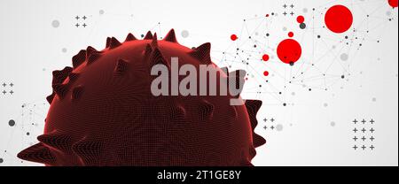 Modern science and technology background. Abstract sphere. Stock Vector