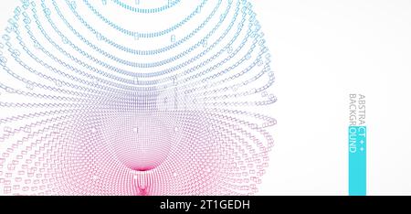 Perspective grid background. Technology(science) style. Vector Illustration. Stock Vector