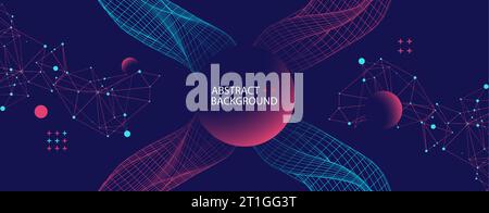 Abstract background with waves. 3D surface Stock Vector Image & Art - Alamy
