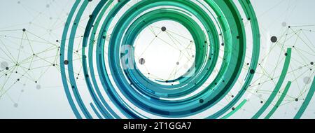 Wireframe background with plexus effect. Futuristic vector illustration. Stock Vector
