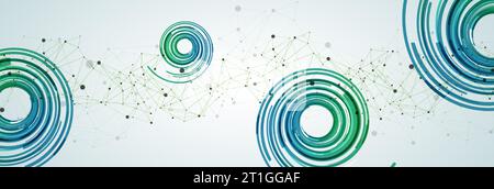 Wireframe background with plexus effect. Futuristic vector illustration. Stock Vector