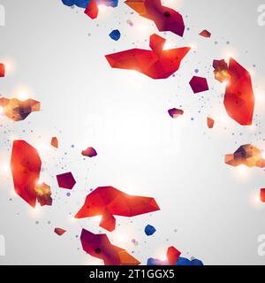 Triangle pattern shape for wallpaper. Illustration low poly, polygonal design. Vector Stock Vector