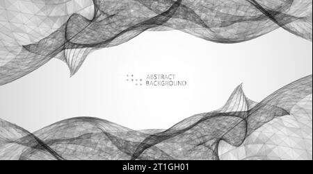 Liquid dynamic flow. Trendy fluid cover design. Stock Vector