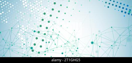 Abstract polygonal vector background with connecting dots and lines. Digital data visualization. Stock Vector