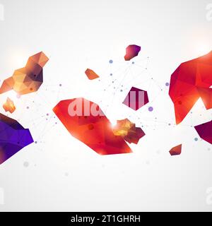 Triangle pattern shape for wallpaper. Illustration low poly, polygonal design. Vector Stock Vector