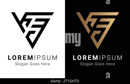Luxury Initial KM or MK Monogram Text Letter Logo Design Stock Vector