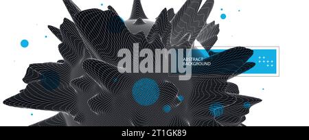 Modern science and technology background. Abstract sphere. Stock Vector