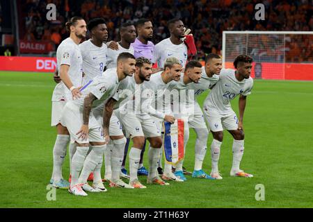 Amsterdam, Pays Bas. 13th Oct, 2023. Team France poses before the UEFA Euro 2024, Qualifiers Group B football match between Netherlands and France on October 13, 2023 at Johan Cruijff ArenA in Amsterdam, Netherlands - Photo Jean Catuffe/DPPI Credit: DPPI Media/Alamy Live News Stock Photo