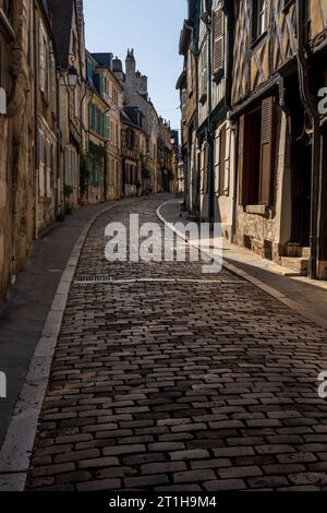 Rue Bourbonnoux, in Bourges, France Stock Photo