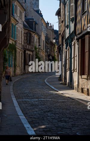 Rue Bourbonnoux, in Bourges, France Stock Photo