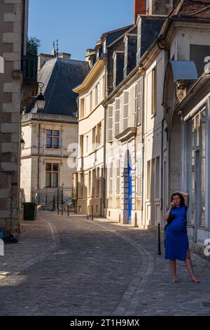 Bourges, medieval city in France, the Jacques Coeur mansion in the ...