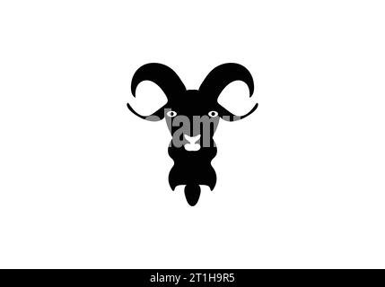 minimal style Angora Goat icon illustration design Stock Vector