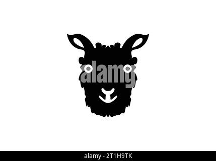 minimal style Angora Goat icon illustration design Stock Vector