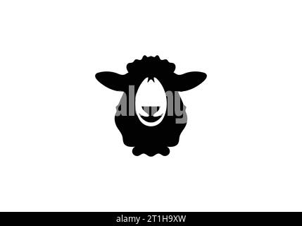 minimal style Angora Goat icon illustration design Stock Vector