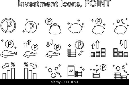 Icon of rewards points, simple line drawing illustration, Vector Illustration Stock Vector