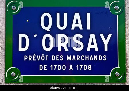 Paris quai d'Orsay Stock Photo