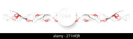 Science template, wallpaper or banner with a DNA virus molecules.  Vector illustration. Stock Vector