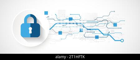 Protection concept. Protect mechanism, system privacy. Stock Vector