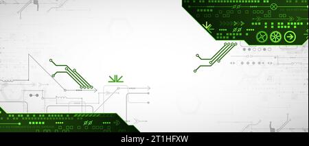 Abstract technology concept. High computer color background. Vector illustration Stock Vector
