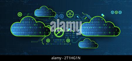 Technology background. Big data concept. Binary computer code.  Vector illustration. Stock Vector