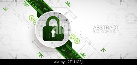 Digital security technology concept for business background. Stock Vector