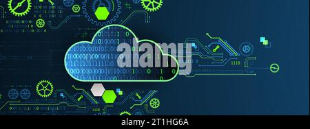 Web cloud technology, business abstract background. Stock Vector