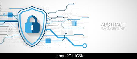 Protection concept. Protect mechanism, system privacy. Stock Vector