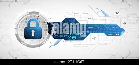 Digital security technology concept for business background. Stock Vector