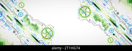 Modern futuristic, engineering, science, technology vector background. Circuit board. Stock Vector