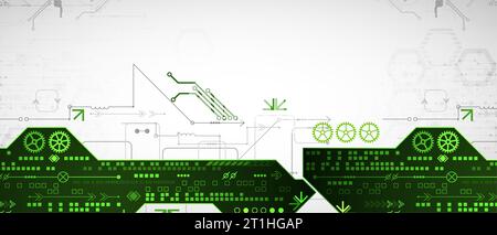 Abstract technology concept. High computer color background. Vector illustration Stock Vector