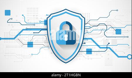 Protection concept. Protect mechanism, system privacy. Stock Vector