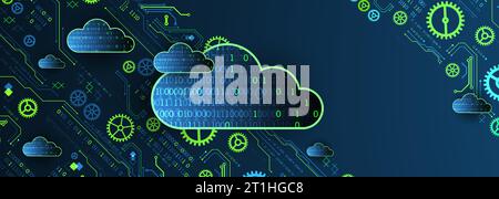Web cloud technology, business abstract background. Stock Vector