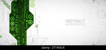 Abstract technology concept. High computer color background. Vector illustration Stock Vector