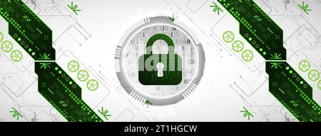 Digital security technology concept for business background. Stock Vector