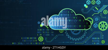 Web cloud technology, business abstract background. Stock Vector