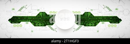 Abstract technology concept. High computer color background. Vector illustration Stock Vector