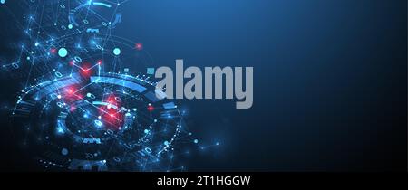 Isometric big data concept, database. Abstract technology background. Vector illustration Stock Vector