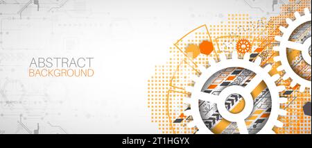 Modern futuristic, engineering, science, technology vector background. Stock Vector