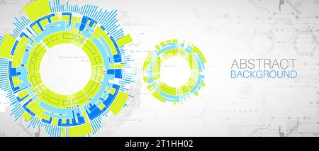 Modern futuristic, engineering, science, technology vector background. Stock Vector