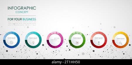 Vector infographic template. Business concept with options. Stock Vector