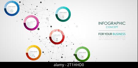 Vector infographic template. Business concept with options. Stock Vector