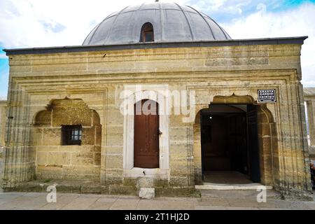 Old buildings around the Selimiye Mosque, built by Mimar Sinan in 1575, Arasta Bazaar entrance, september 16 2023 Turkey Edirne Stock Photo