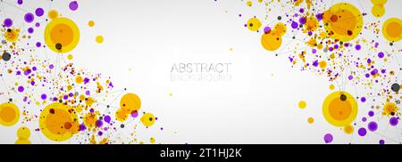 Modern geometrical circle abstract background. Dotted texture template. Geometric pattern in halftone style with plexus effect. Stock Vector
