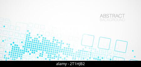 Abstract background with squares. Structure pattern technology backdrop. Vector Stock Vector