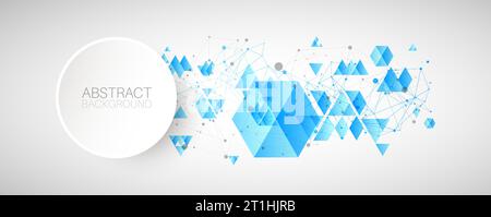 Abstract vector background with plexus effect. Stock Vector