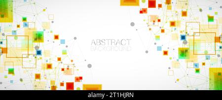 Abstract vector background with plexus effect. Stock Vector